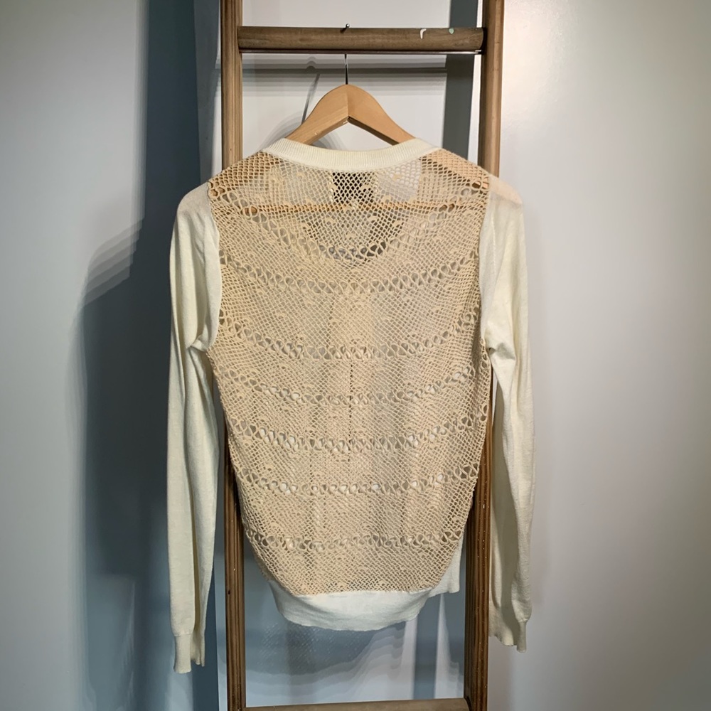 3.1 Phillip Lim cream sweater with knitted back